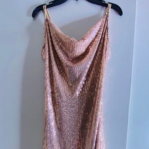 Fashion Nova Leg Slit Sequin dress.